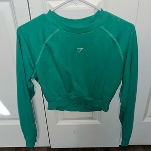 Gymshark Training Cropped Hoodie - Green size small